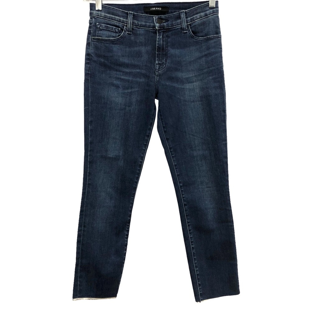 J BRAND Denim Jeans Indigo Dark Blue Size 26 Skinny Leg Cropped Silverpool